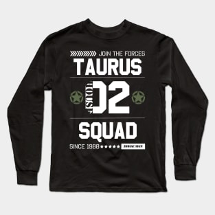 Zodiac Majesty Taurus Squad White Long Sleeve T-Shirt